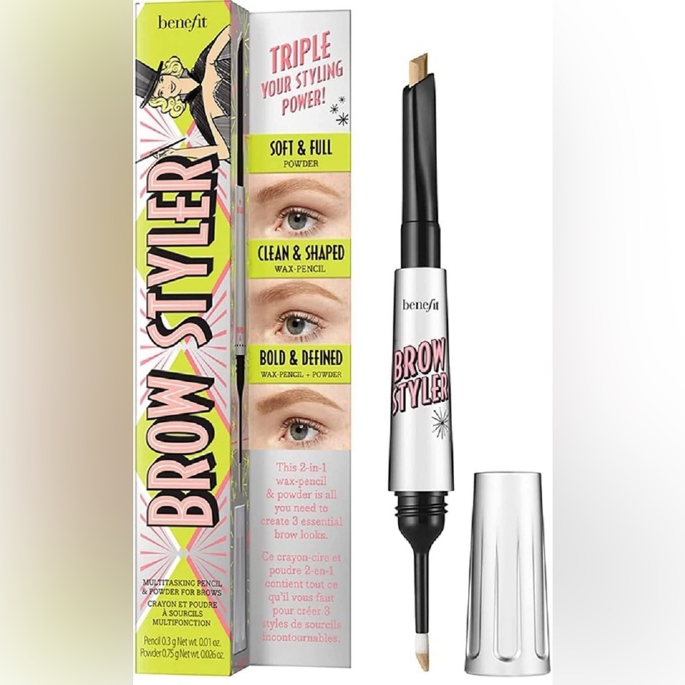 Benefit Brow Styler Pencil & Powder Eyebrows WARM GOLDEN BLONDE 2 -Full Size NIB